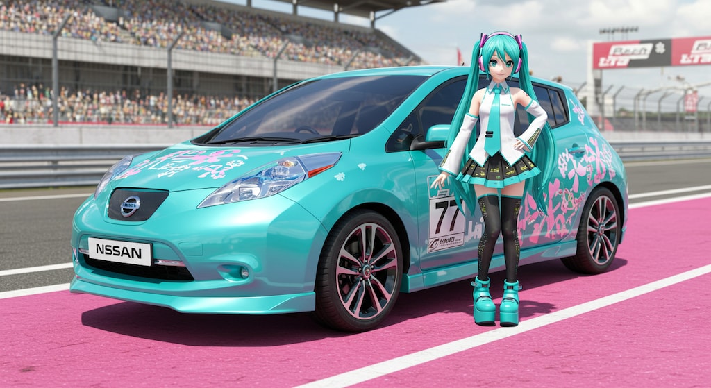 初音ミクと日産リーフ