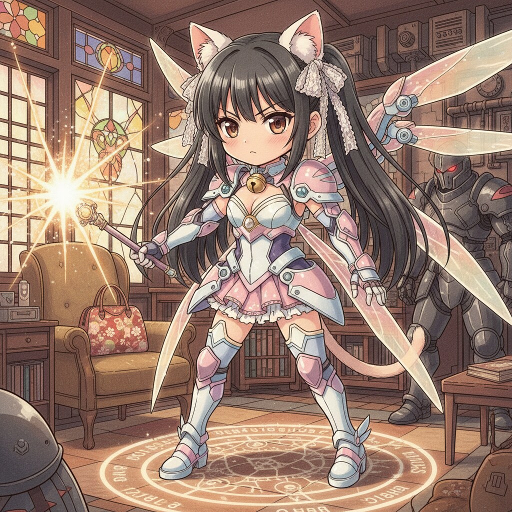 黒ツイにゃん。戦う
