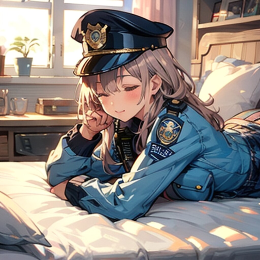 お疲れの婦警さん250724