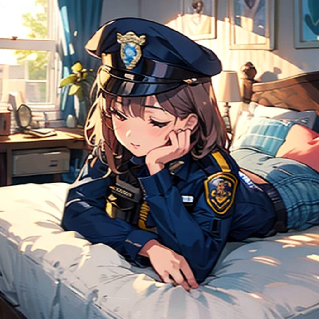 お疲れの婦警さん250724