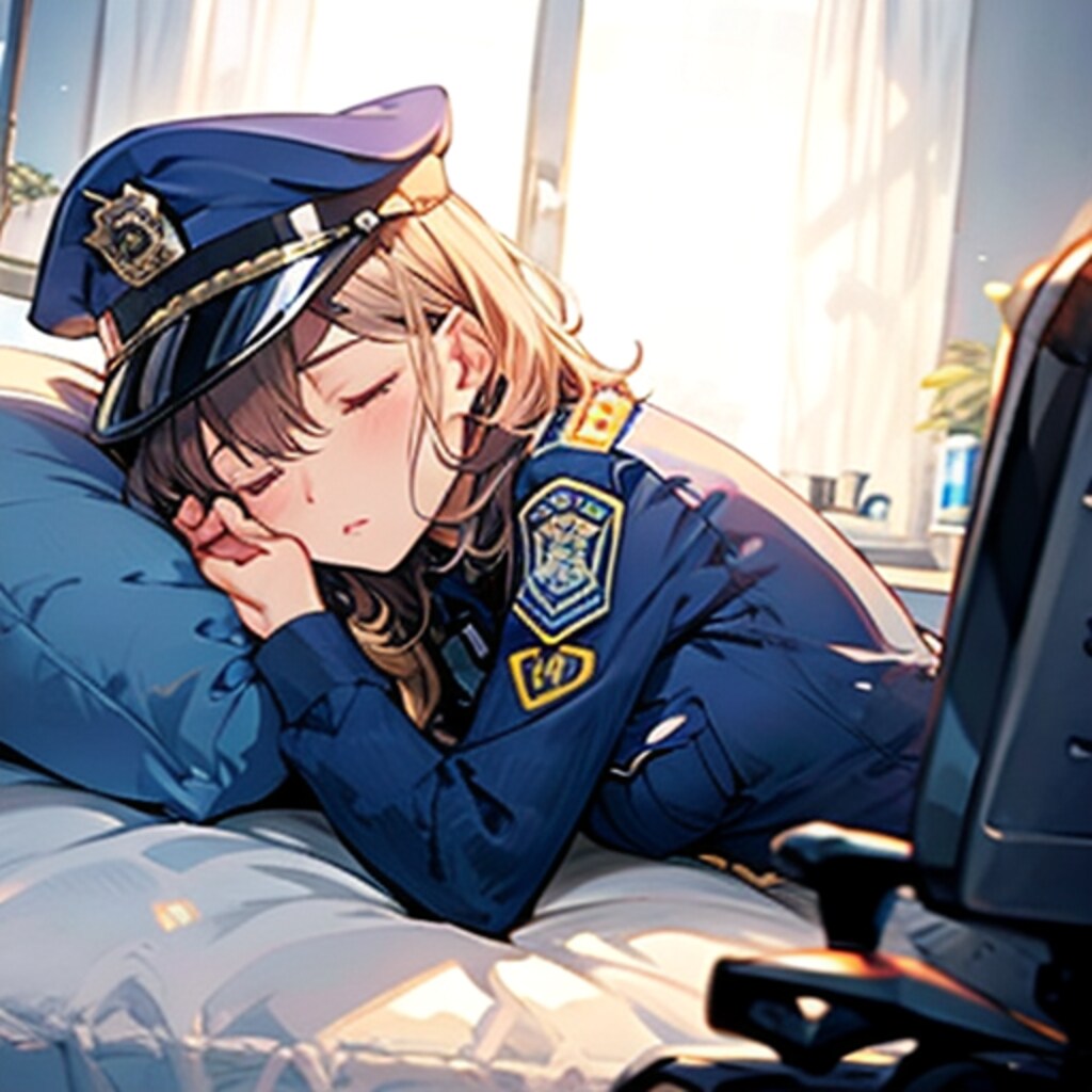 お疲れの婦警さん250724