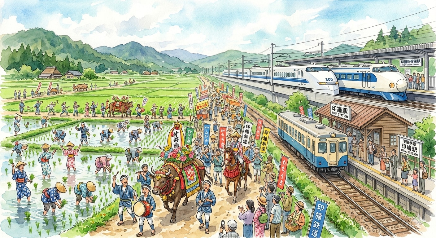 田植え祭り風景 | の人気AIイラスト・グラビア
