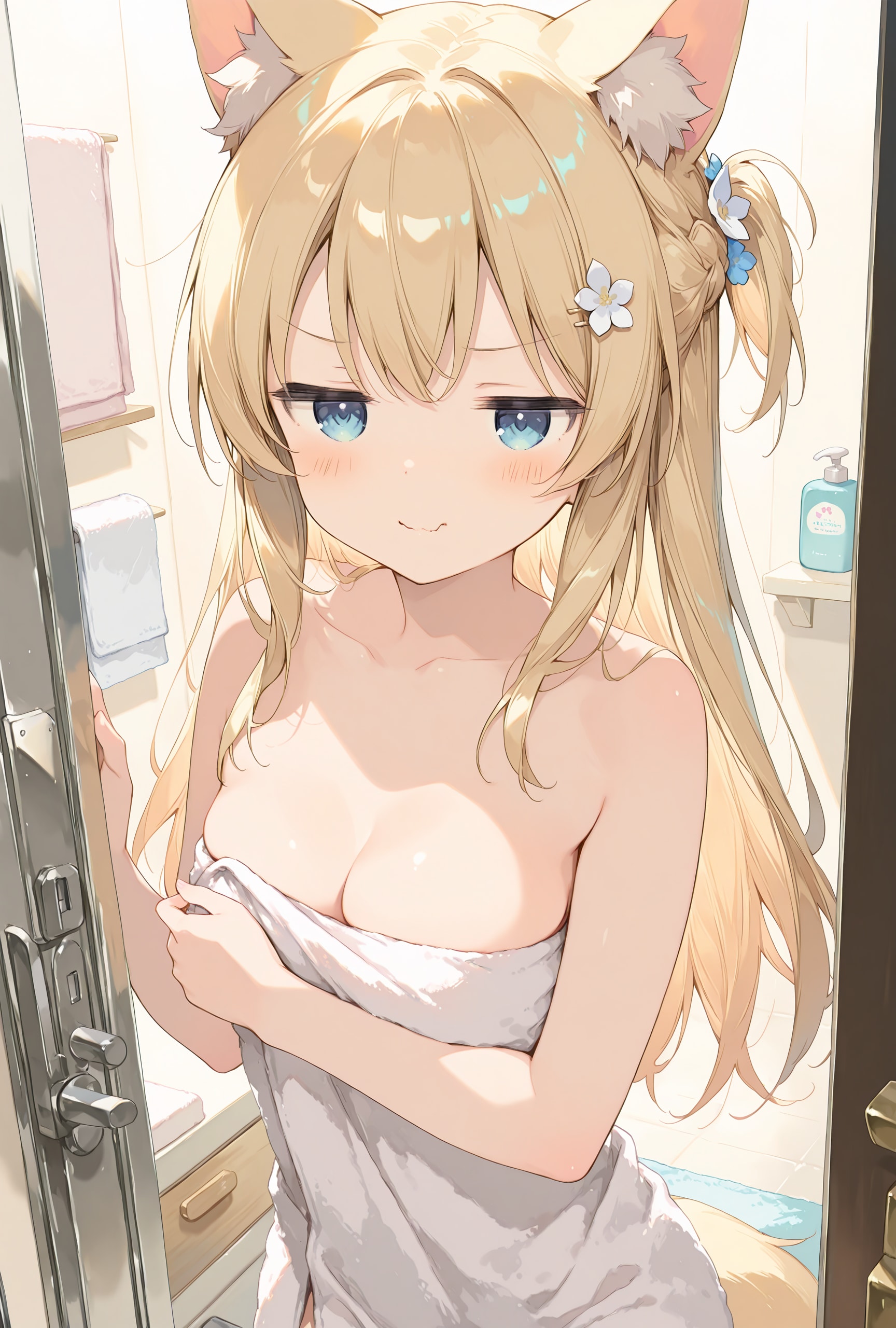 お風呂場にて… ( ⩌⤚⩌)じとー