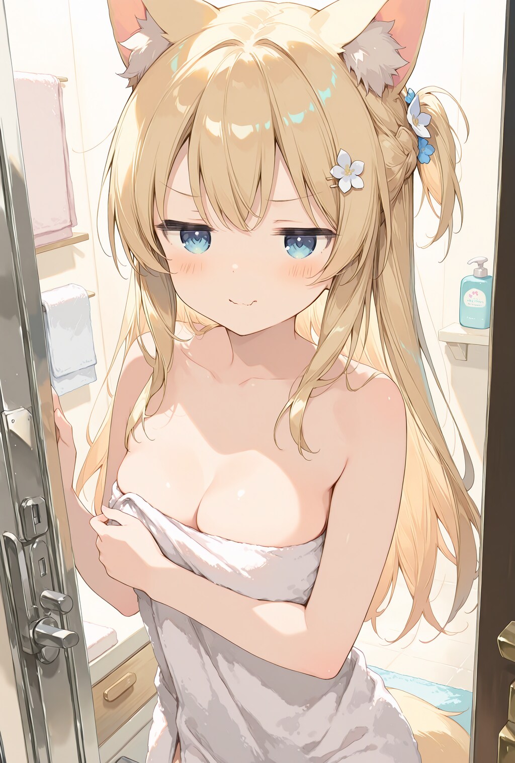 お風呂場にて… ( ⩌⤚⩌)じとー