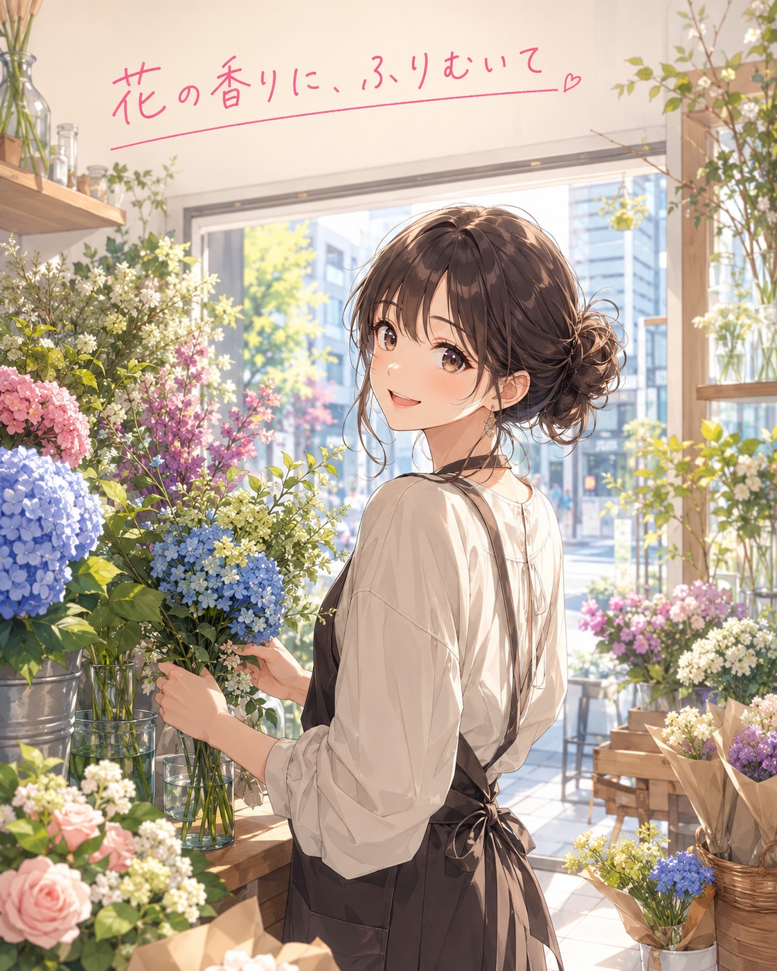花の香りに、ふりむいて