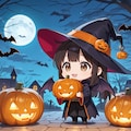 ハロウィンを満喫するお嬢さん達 2枚目