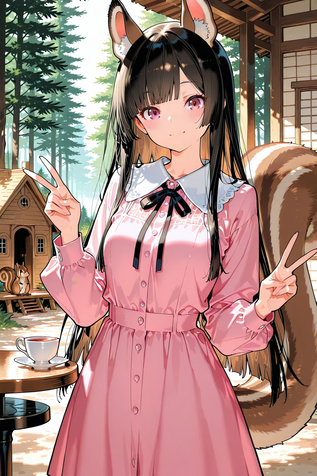 リスのあやめお姉様《おいでよ どうぶつの娘》 | の人気AIイラスト・グラビア