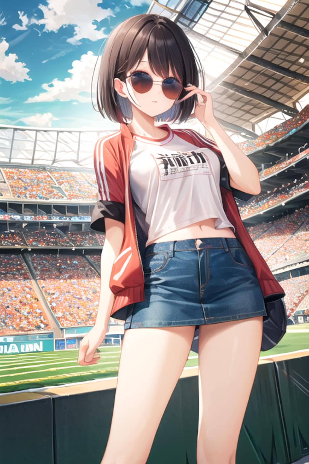 スポーツ観戦お姉さん