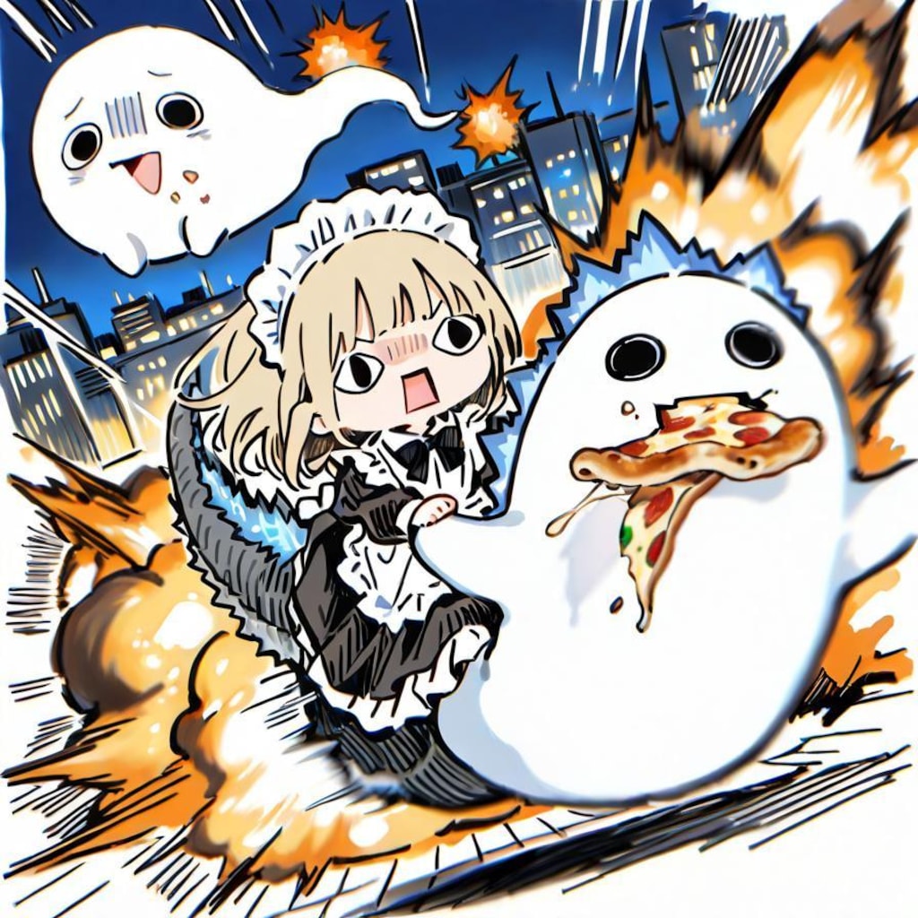 なんか怪獣来たやでぇー🍕🦖💥💥💥