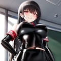 黒髪ロングラバー制服JKちゃん放課後ローアングルHolaraAI 3枚目