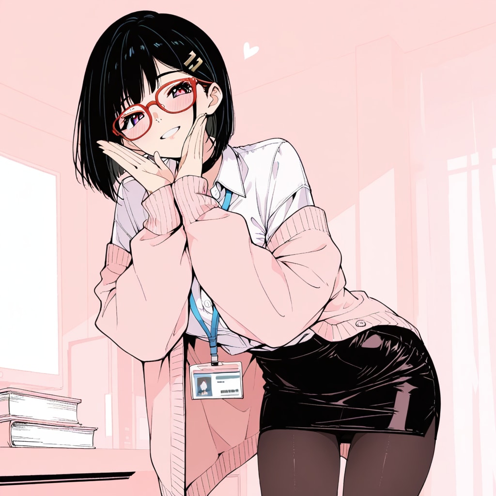 萌え袖総務ちゃん。