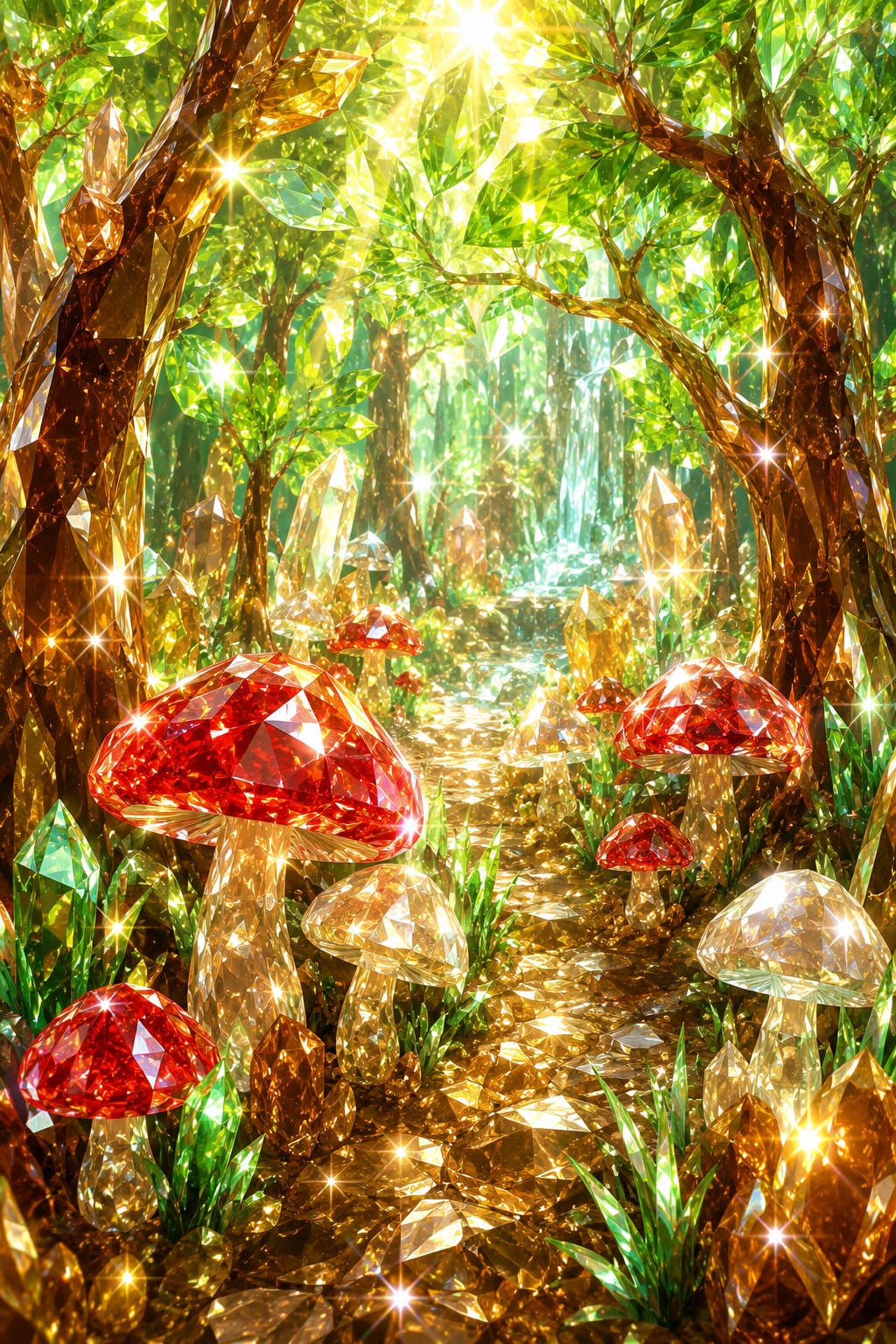 クリスタル・キノコの森
