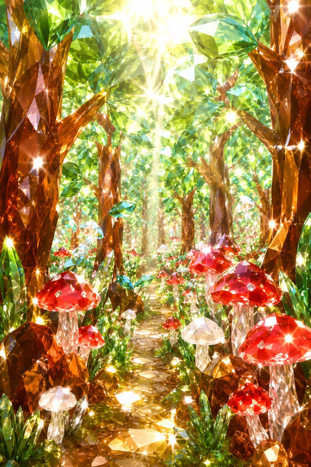 クリスタル・キノコの森