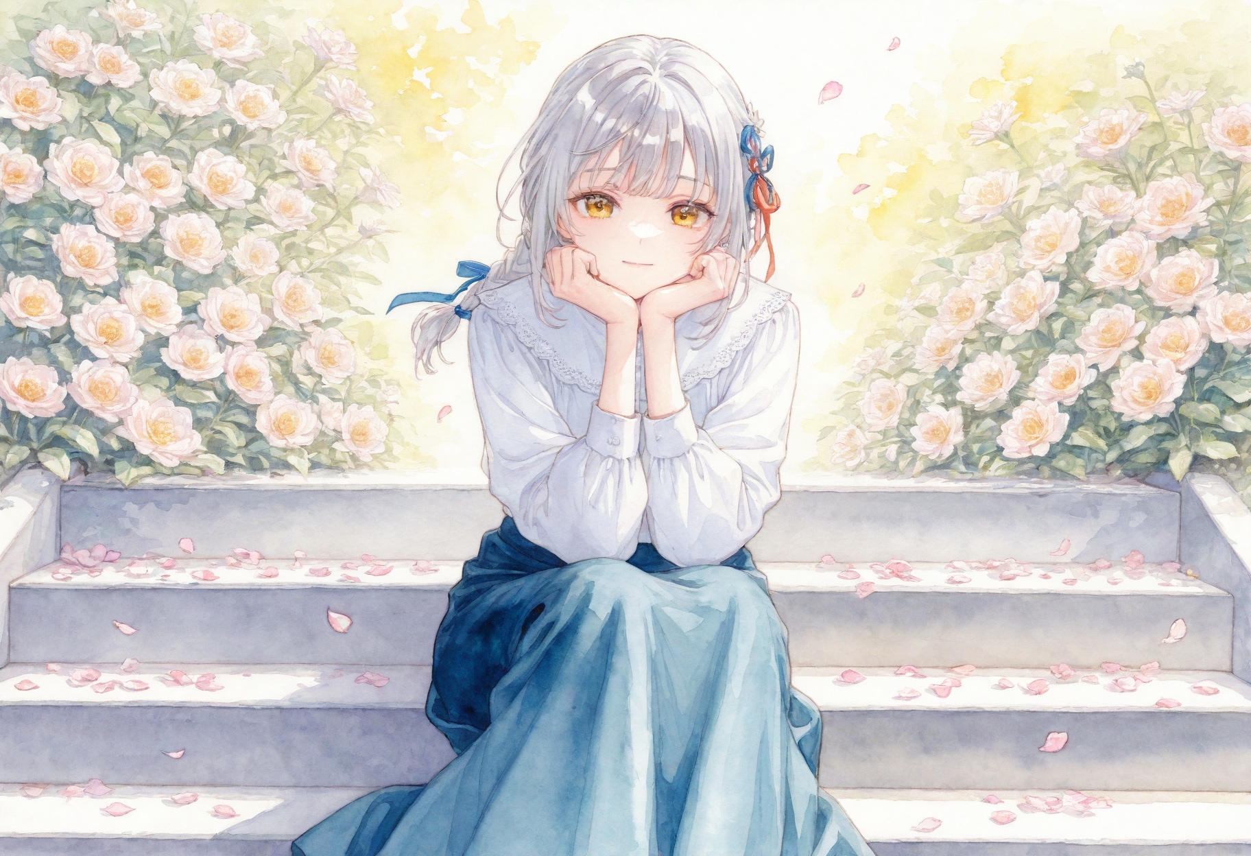 看板娘　flowers | の人気AIイラスト・グラビア