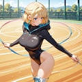 金髪ショート新体操美少女 2枚目