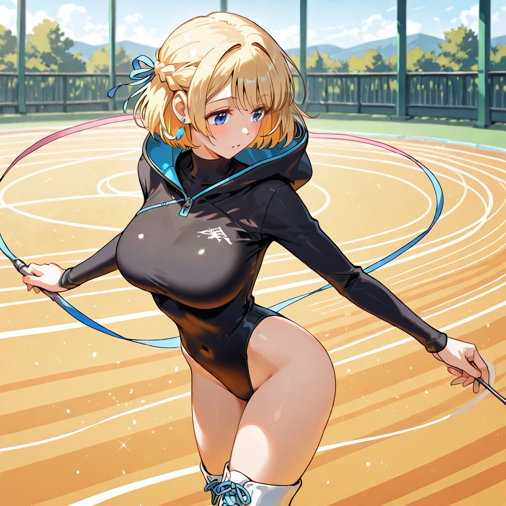 金髪ショート新体操美少女