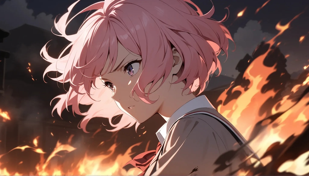 横顔と戦闘中やて