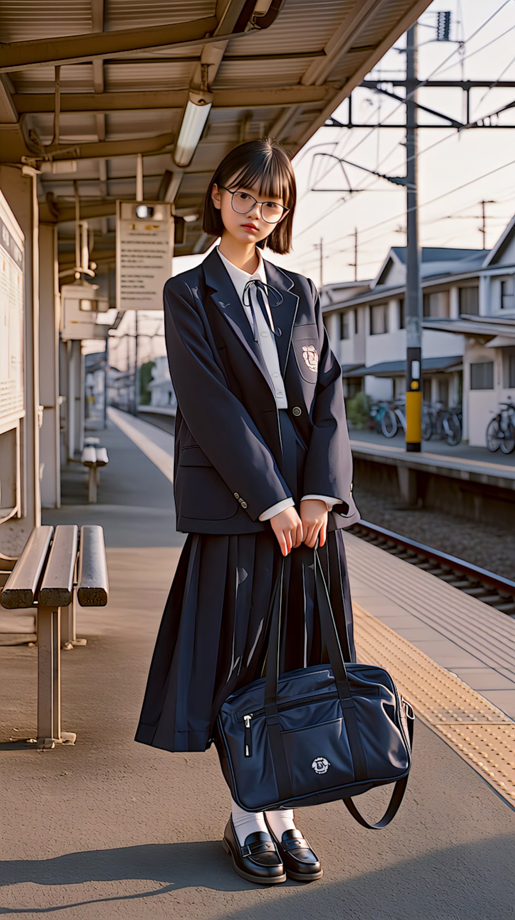 公立ダサ制服女子