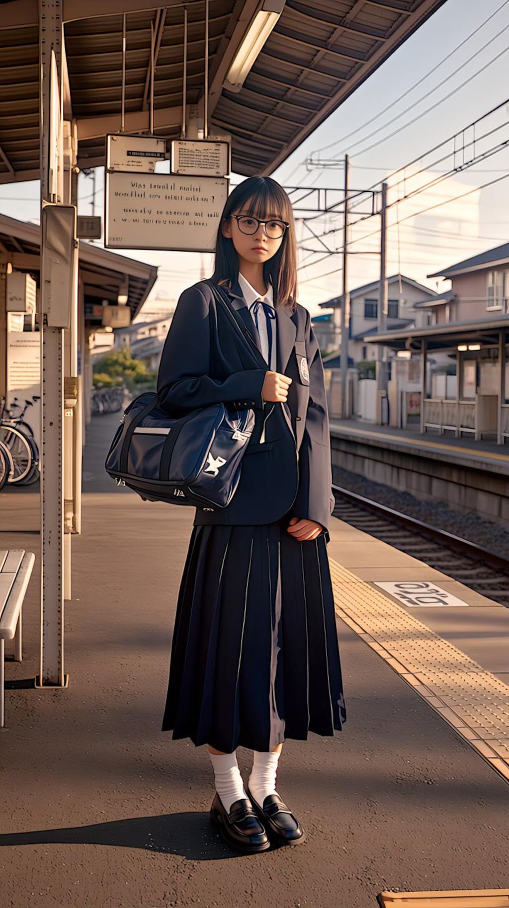 公立ダサ制服女子