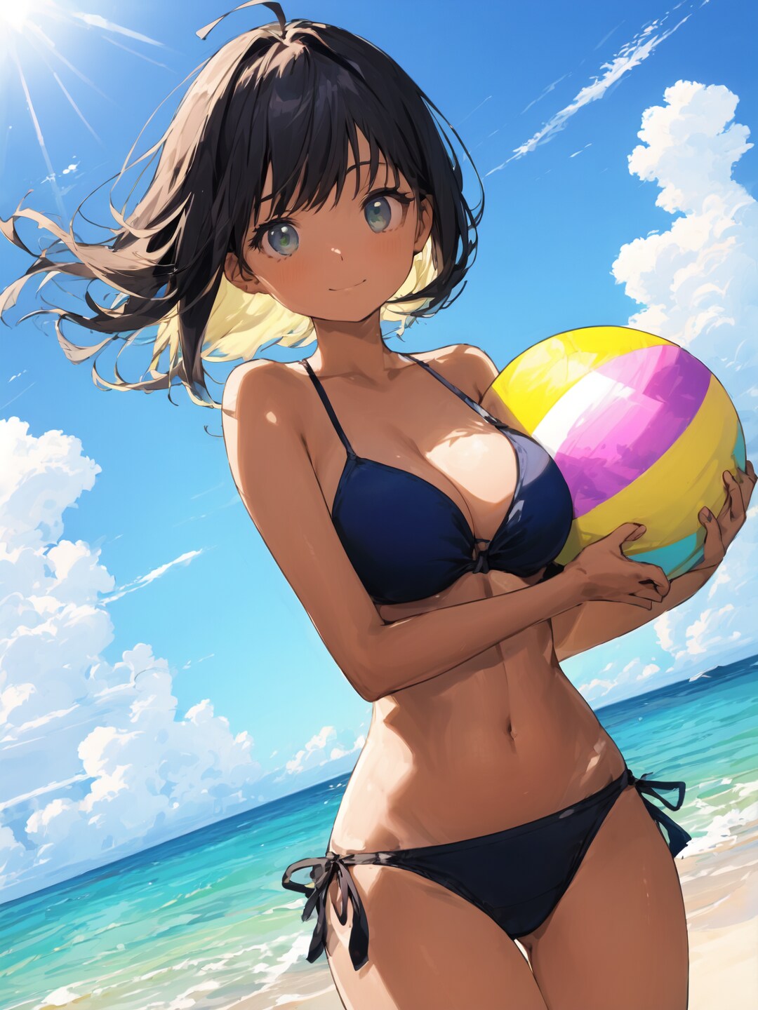 夏のビーチと少女　その１３