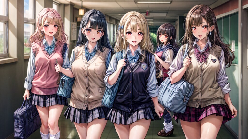 放課後、学校の廊下で