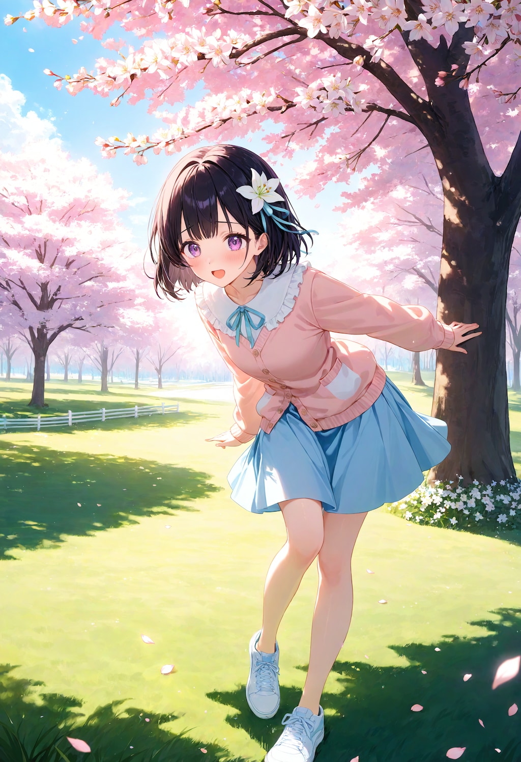 公園で走り回るひまり