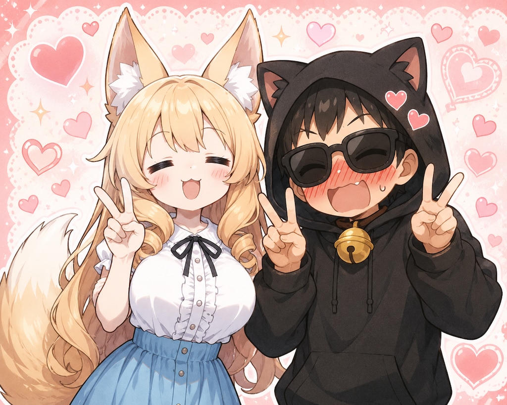ゆるふわおねえさんとのツーショットでデレるおぢさん・・・。