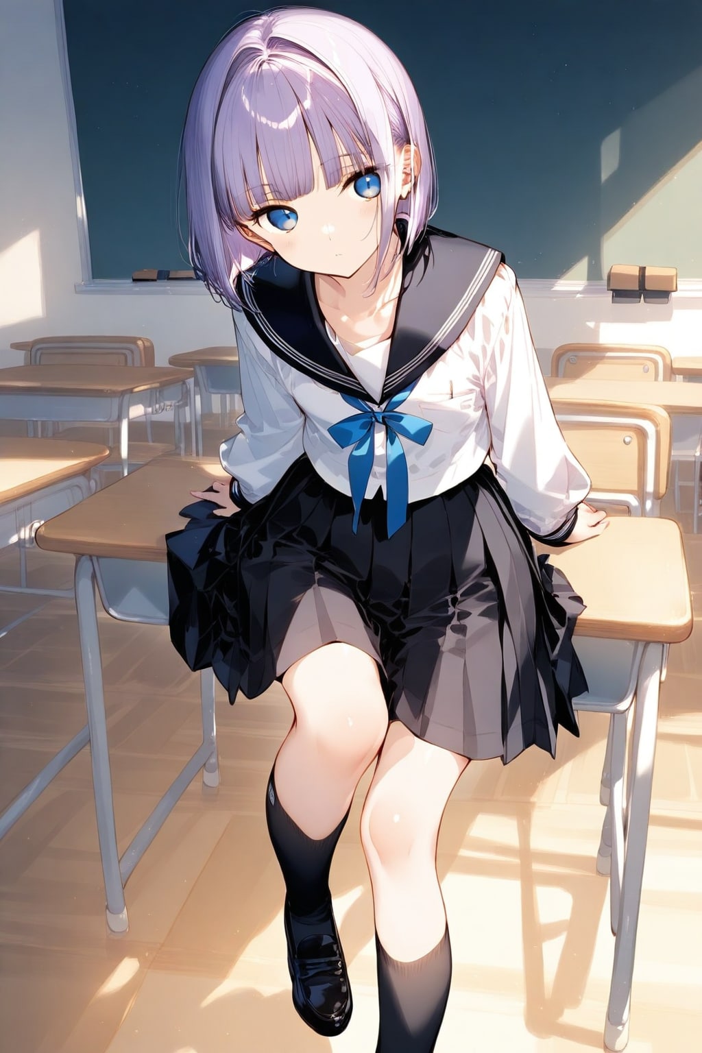 オリジナルちゃん　紫髪