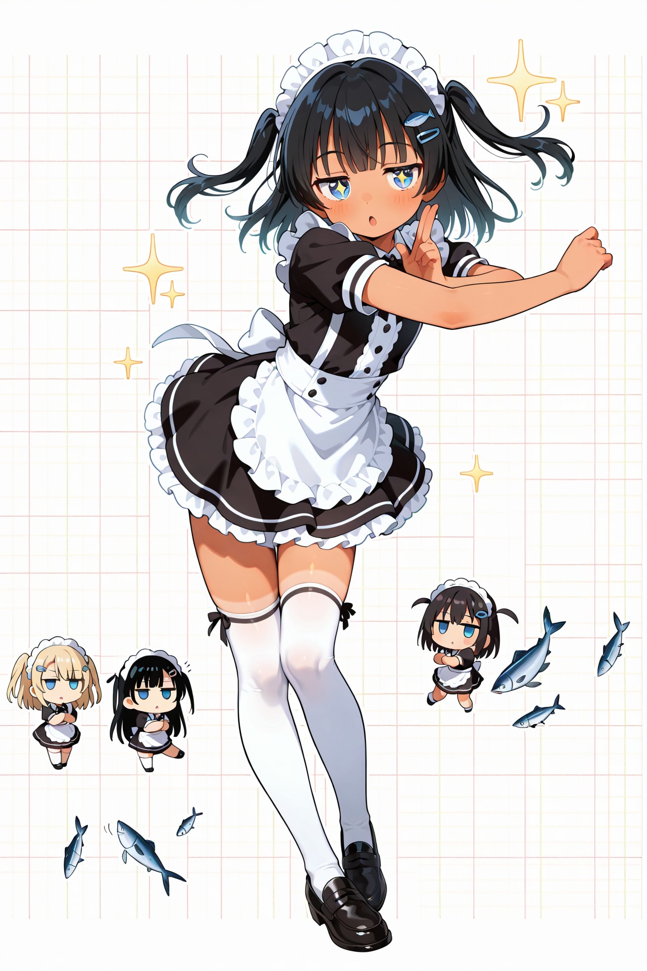 メイドこなつちゃんとちびキャラ～ズ Z929 | の人気AIイラスト・グラビア