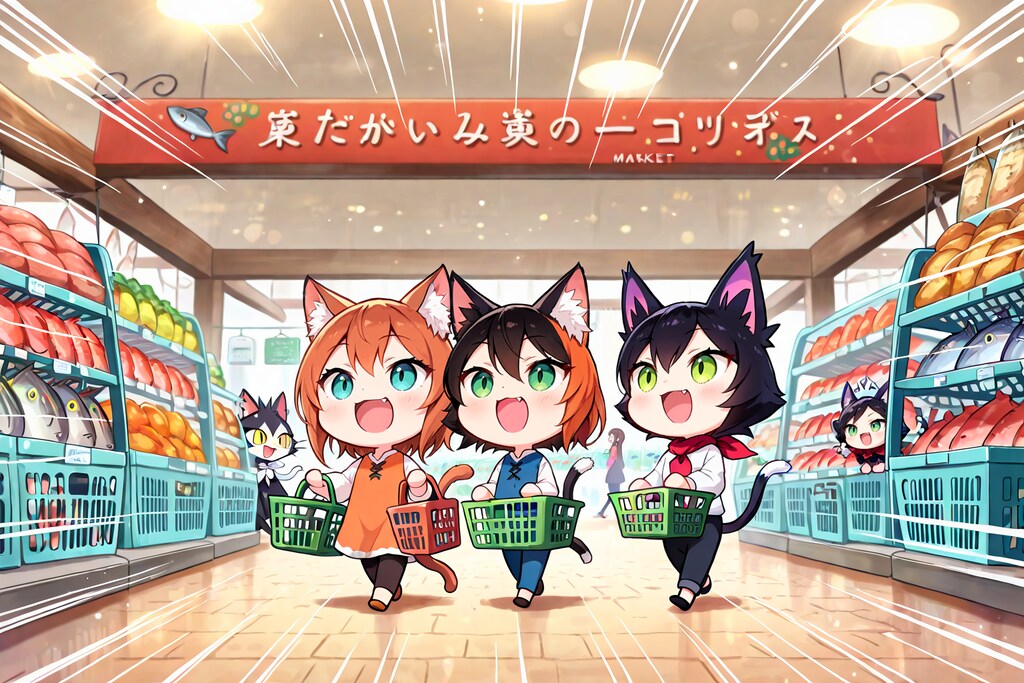 まあケットシーがマーケットに！