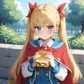 不機嫌な金髪少女のお昼🍔 4枚目
