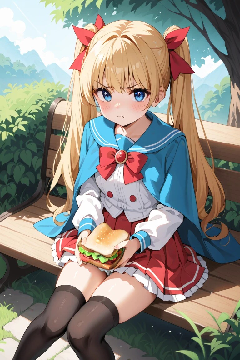 不機嫌な金髪少女のお昼🍔