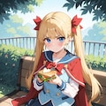 不機嫌な金髪少女のお昼🍔 3枚目