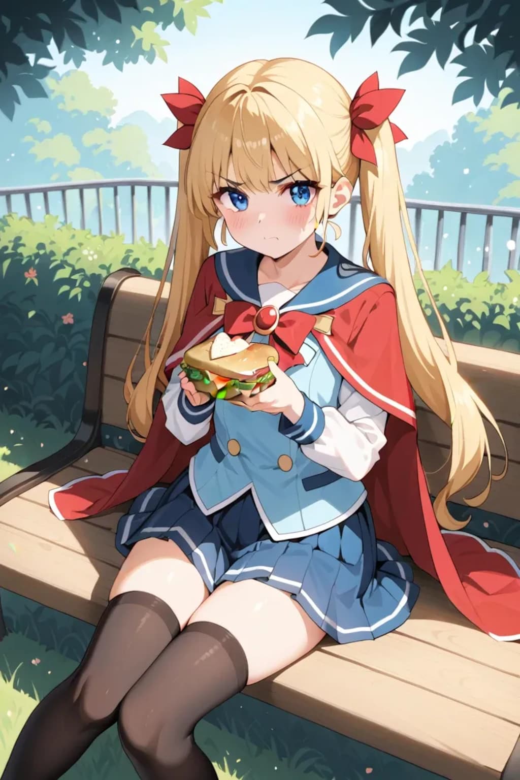 不機嫌な金髪少女のお昼🍔