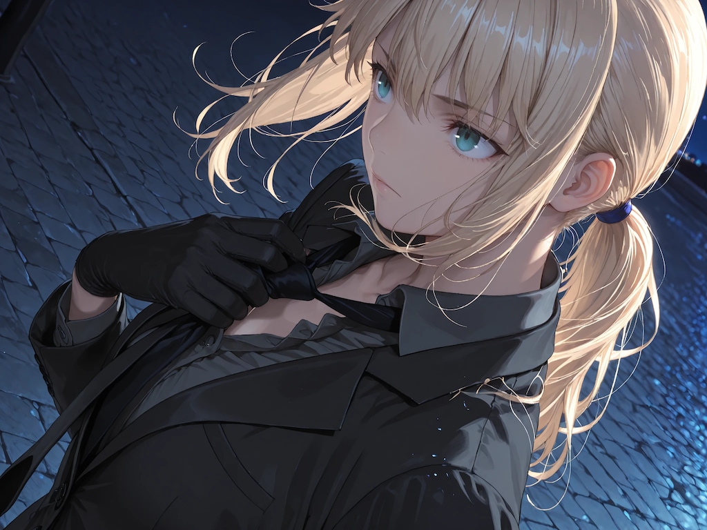 black suit
