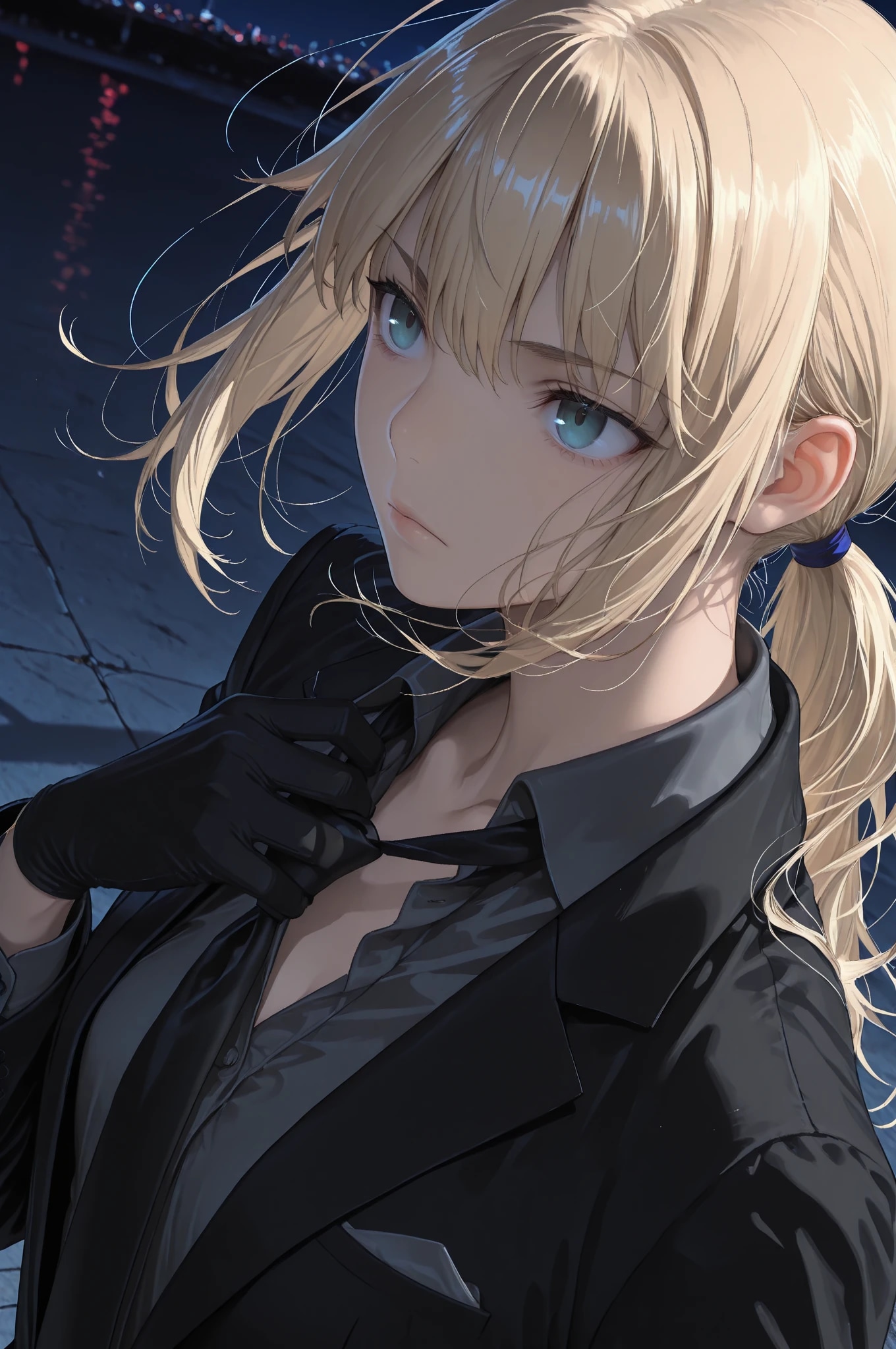 black suit