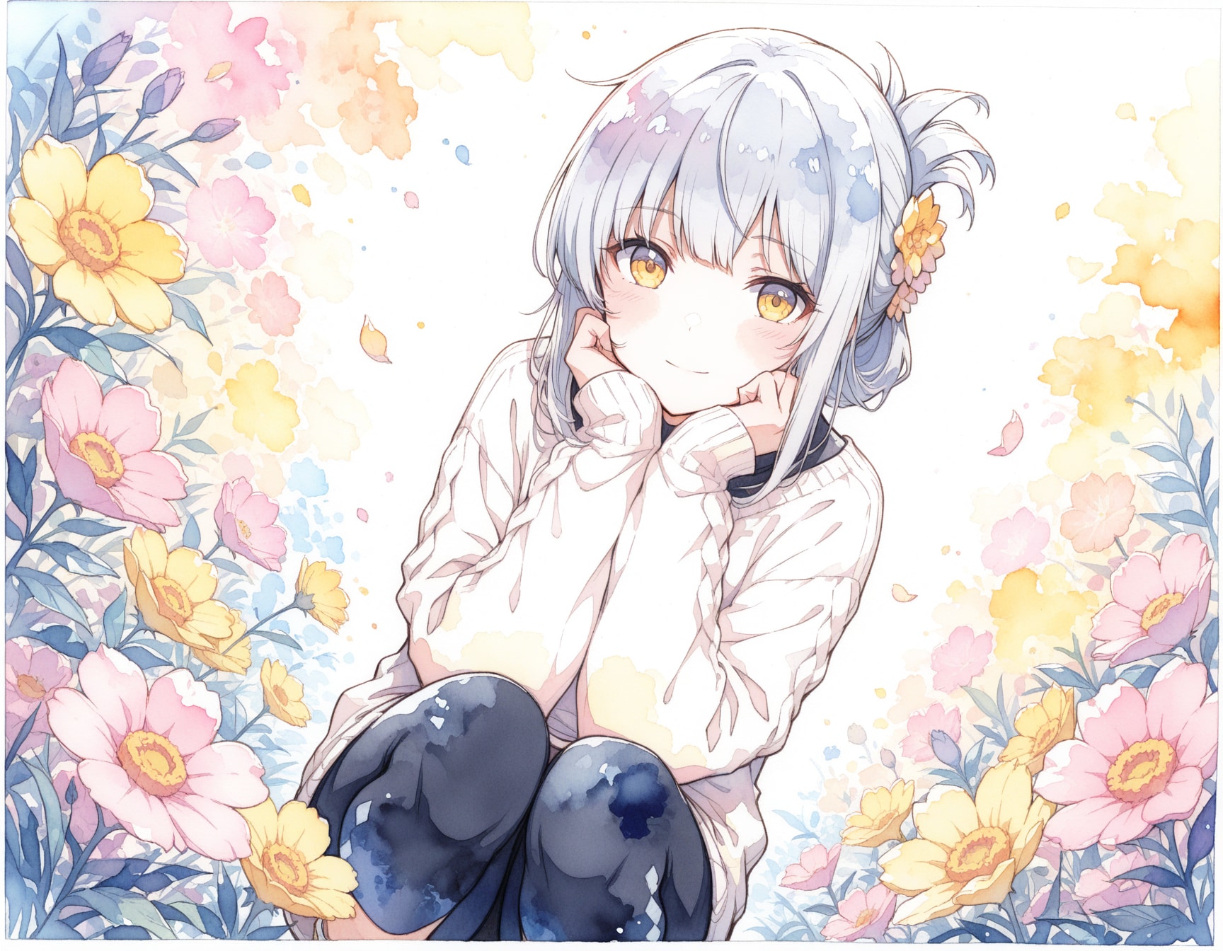 看板娘　flowers | の人気AIイラスト・グラビア