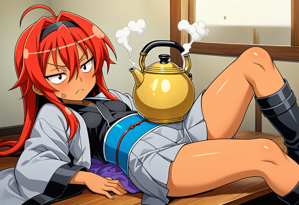 月羽に茶を入れてもらう