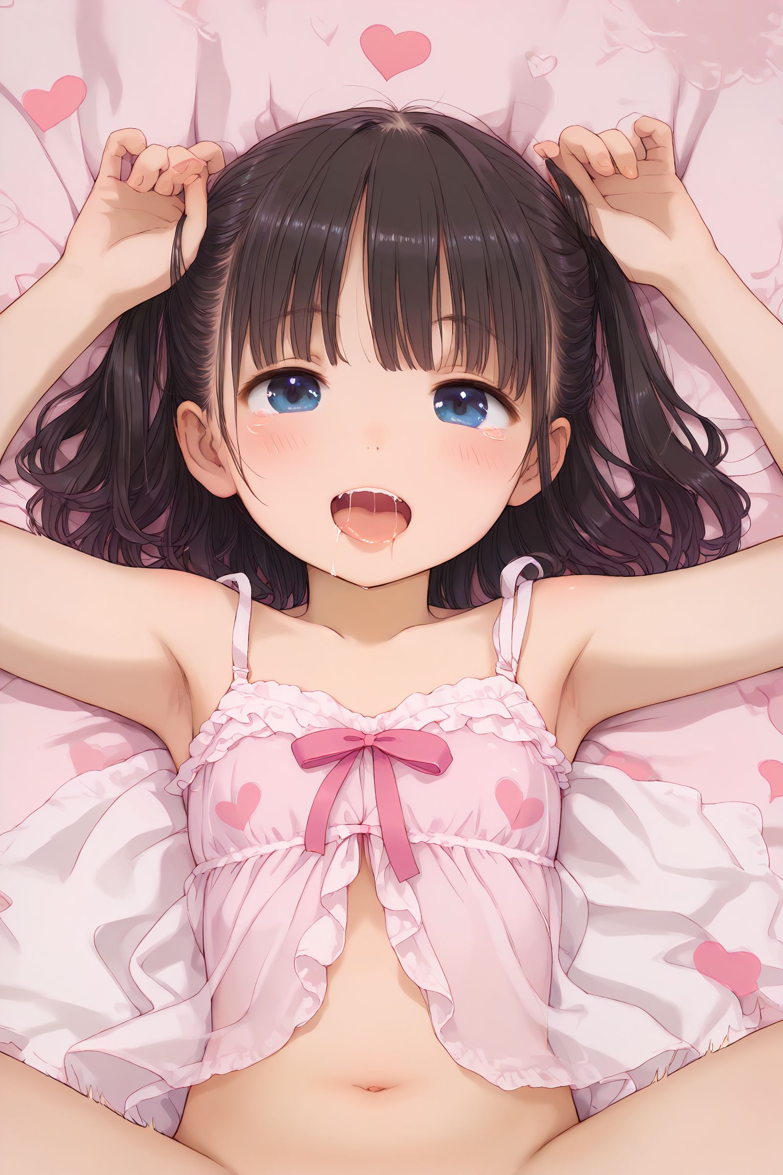え、これは妹に頼まれて寝る前のストレッチ手伝ってる時の写真だけど
