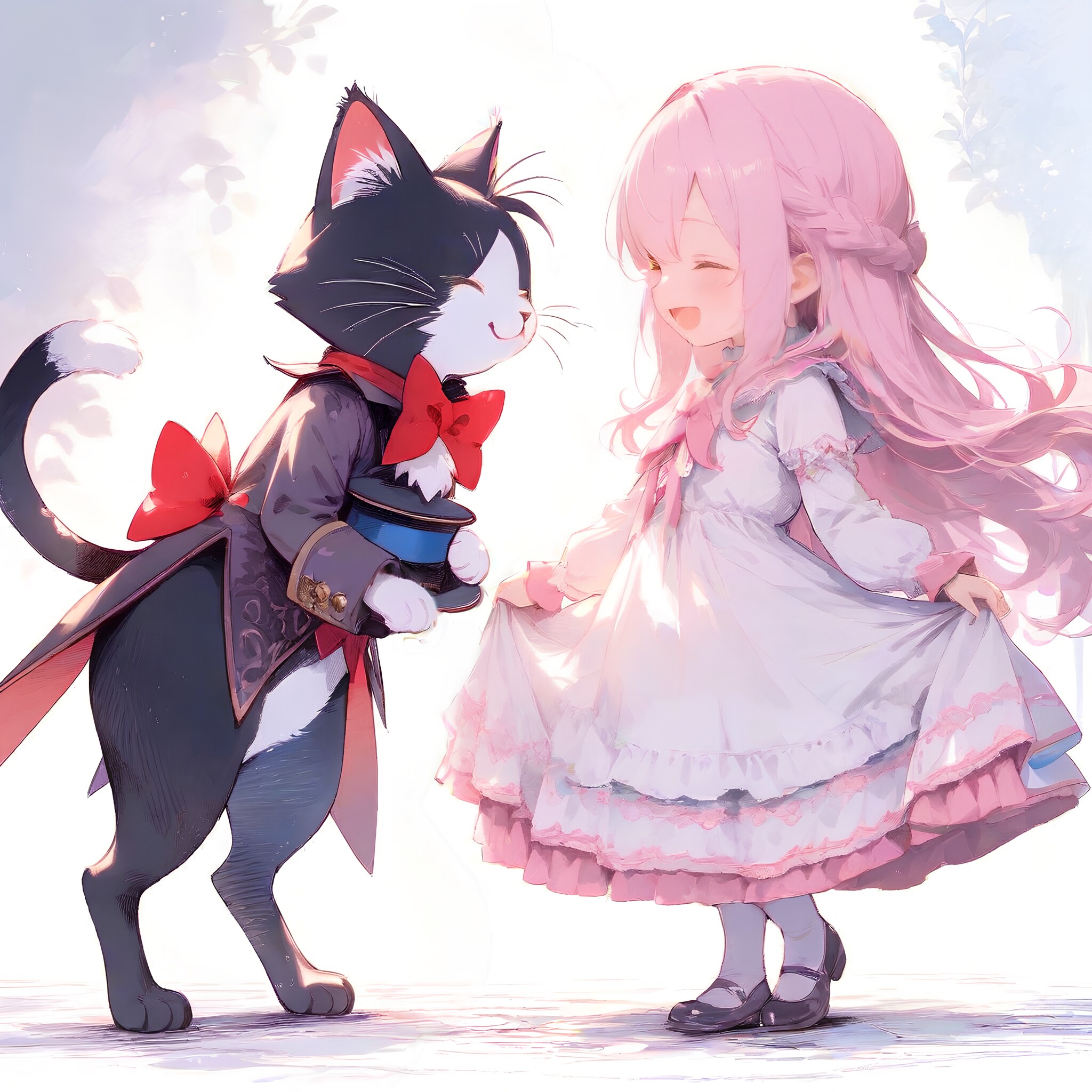 猫と少女 | の人気AIイラスト・グラビア