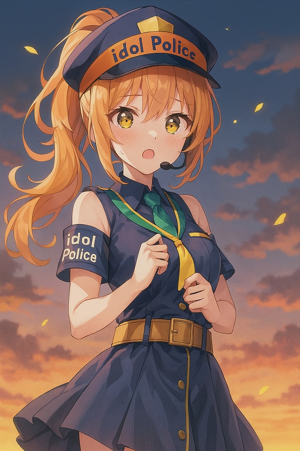 おへそ多めのアキナ婦警