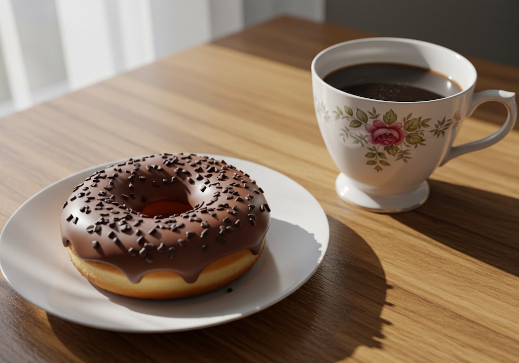 デザートのドーナツ