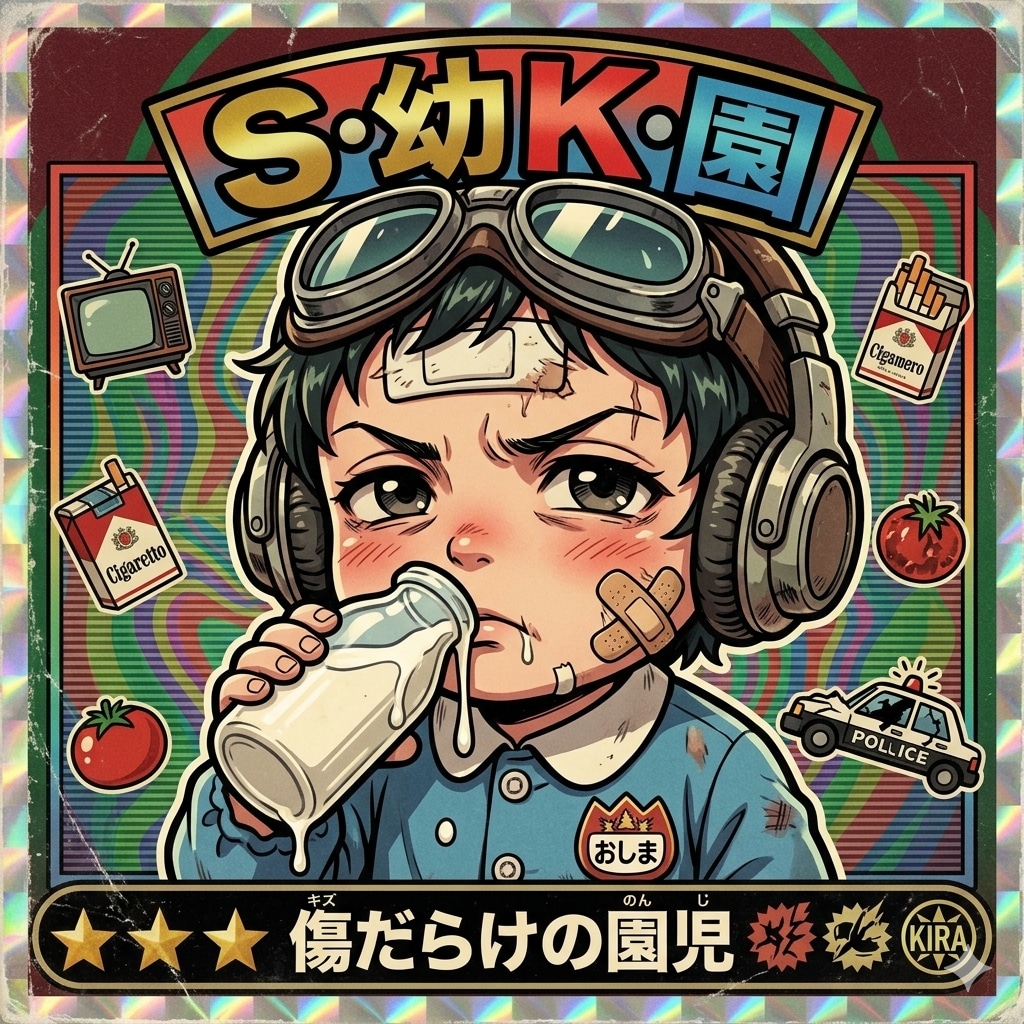 傷だらけの園児マンシール