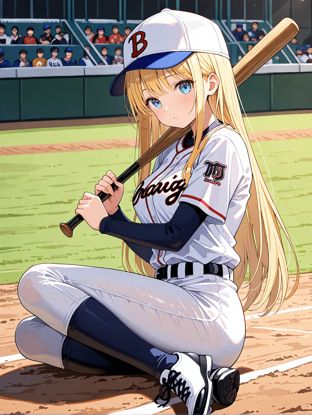 金髪のうちの子（仮）にユニフォームを着せてみた