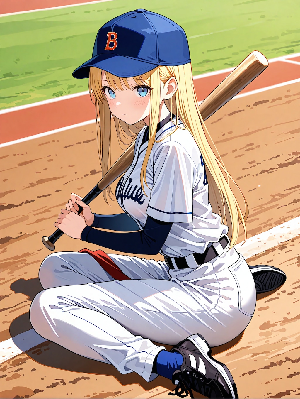 金髪のうちの子（仮）にユニフォームを着せてみた