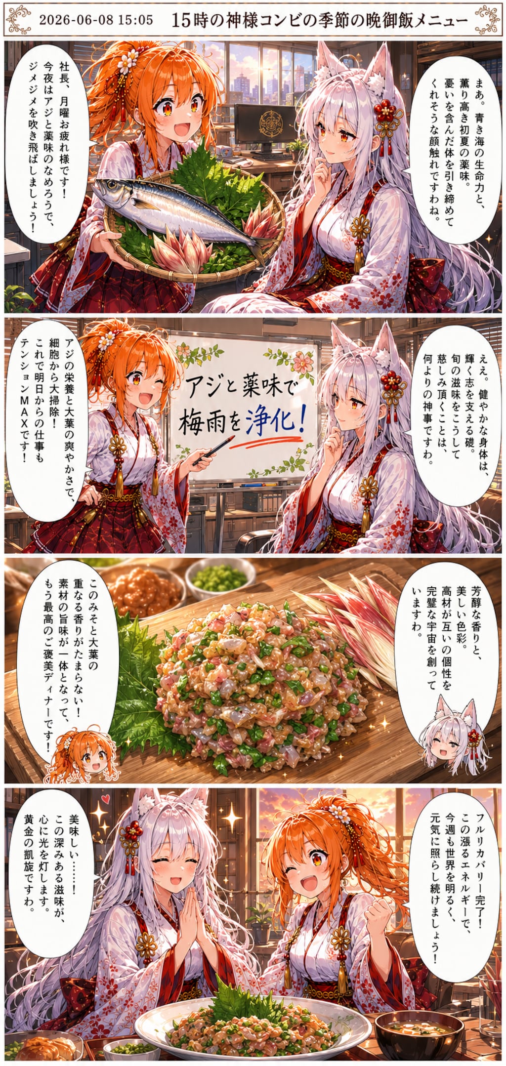 毎日漫画　15時　今晩のおかず