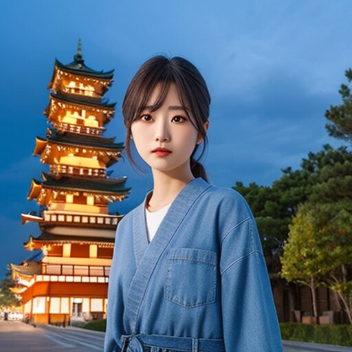 girl and tower