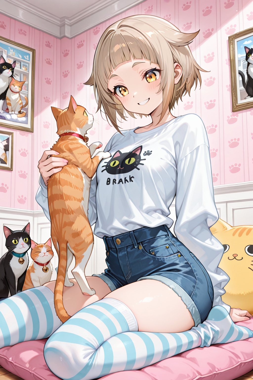 猫ちゃんと触れ合い