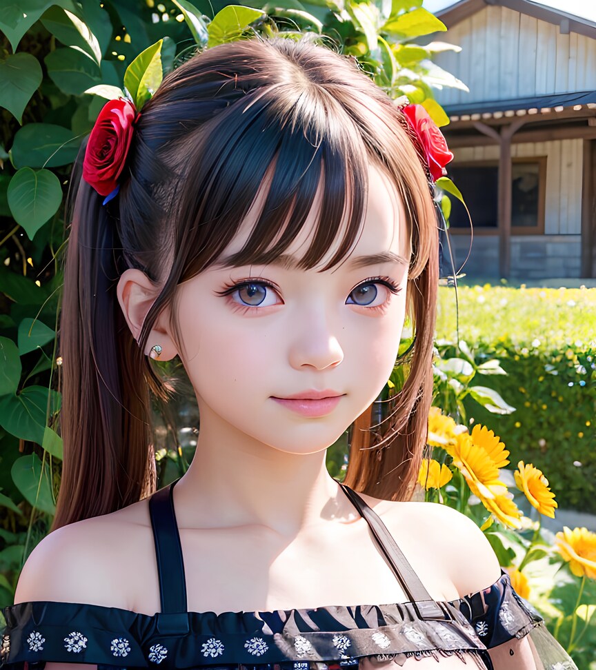 お花が似合いそうな美少女