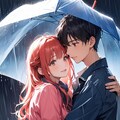 雨の日の二人 4枚目